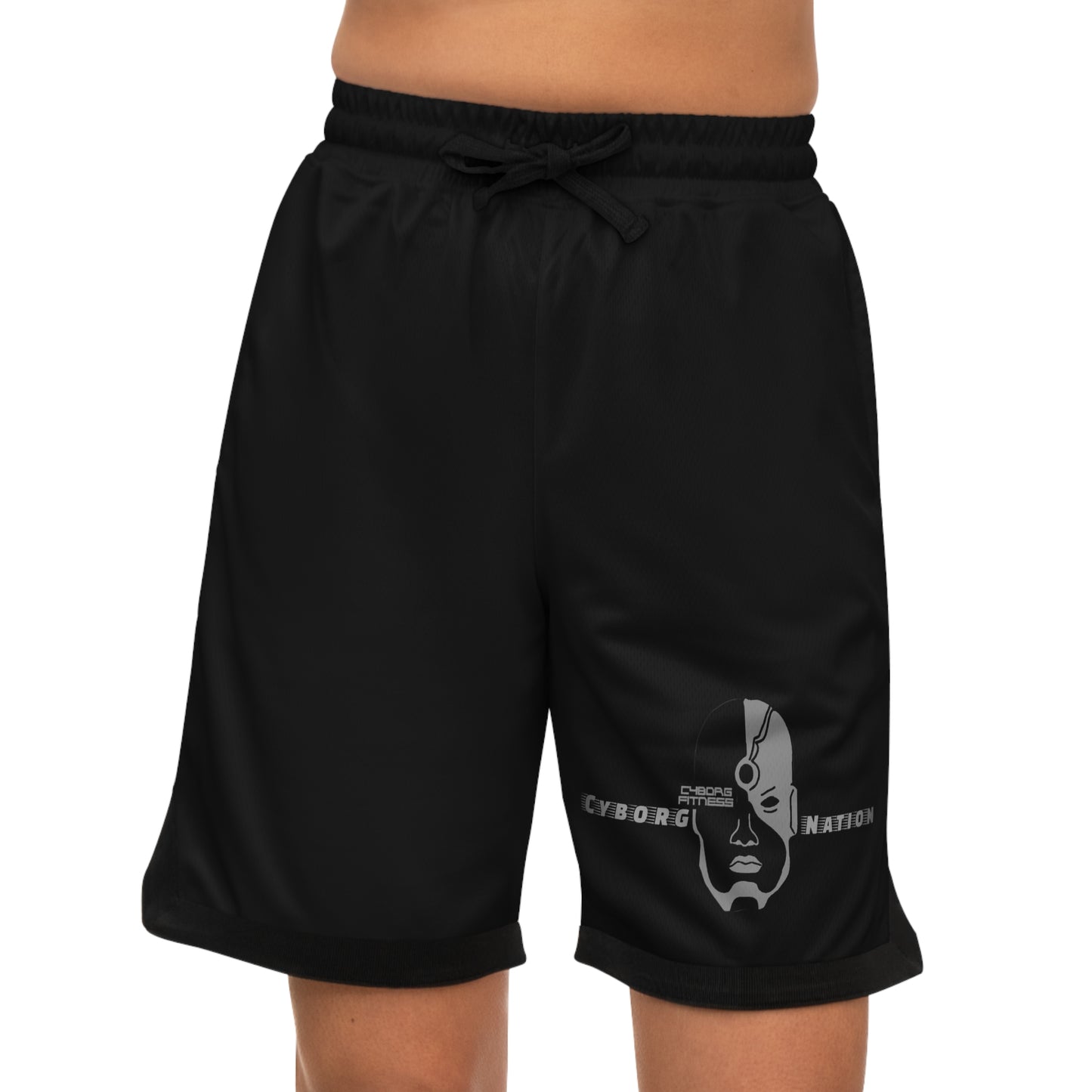 Cyborg Nation Basketball Shorts, Athletic Apparel for Sports Fans, Workout Shorts, Casual Wear, Gift for Gamers